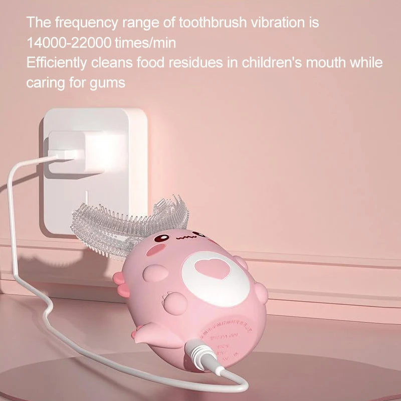 Kids U-Shaped Electric Toothbrush 360° Sonic Rechargeable