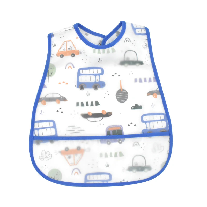 Cute Waterproof Baby Bib – Adjustable EVA Feeding Apron