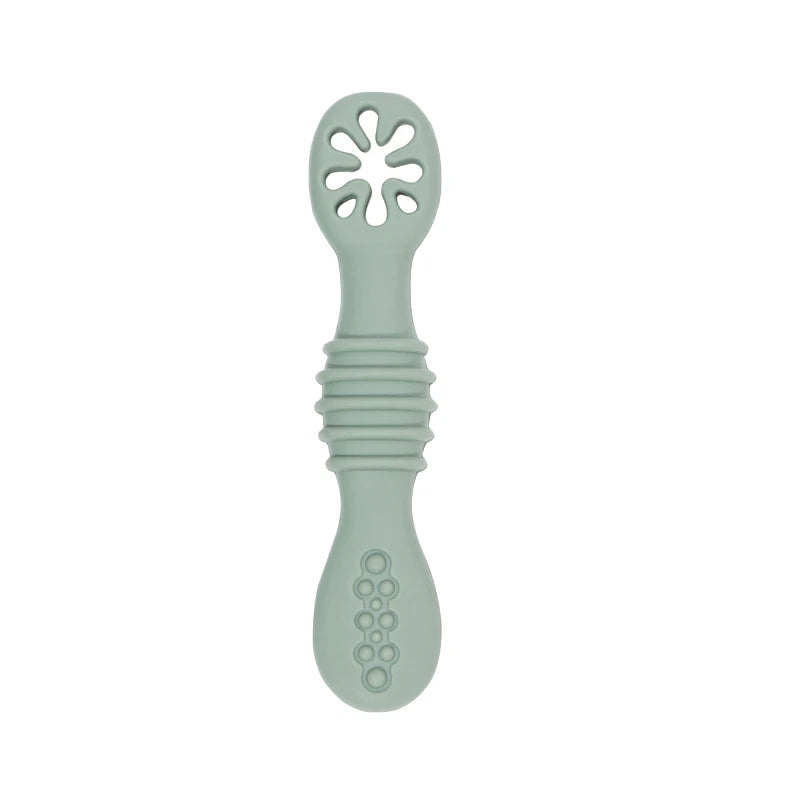 2PCS Baby Silicone Training Spoons | Kids Feeding Set