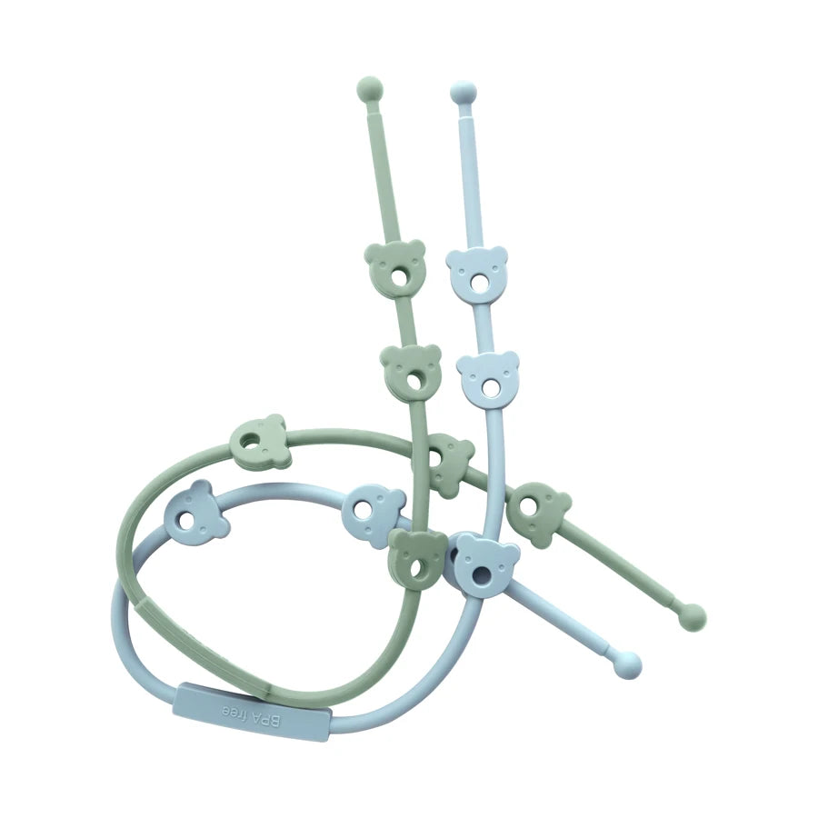 2PCS Baby Pacifier Clip | BPA-Free Silicone Teether Chain