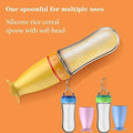 Silicone Baby Food Feeder & Dispensing Spoon with Suction Cup