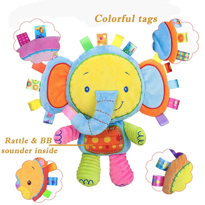Plush Rattle Toy – Soft Sensory Gift for Babies