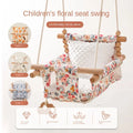 Baby Swing Chair - Indoor/Outdoor Hanging Canvas Seat for Kids, Small Basket Toy