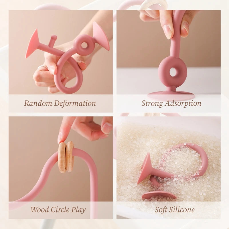 Montessori Baby Toy - Silicone Teether & Bead Maze Track