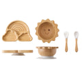 Baby Wooden Tableware Feeding Set