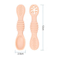 2PCS Baby Silicone Training Spoons | Kids Feeding Set