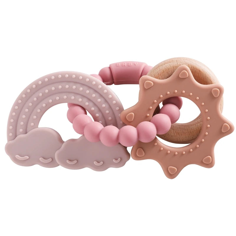 Silicone Teether, Food-Grade Baby Toy, Animal Soother