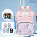 Bear Print Baby Diaper Bag Backpack – Waterproof & Large