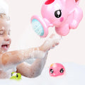Elephant Shape Baby Bath Toy Water Spray with Mesh Storage