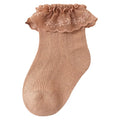 1 Pair Baby Girl Summer Ruffle Socks - Mesh Cotton Thin