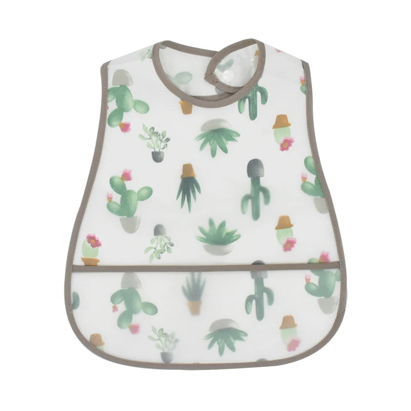 Cute Waterproof Baby Bib – Adjustable EVA Feeding Apron