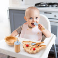 Bamboo Baby Feeding Tableware Set Silicone Suction Cups