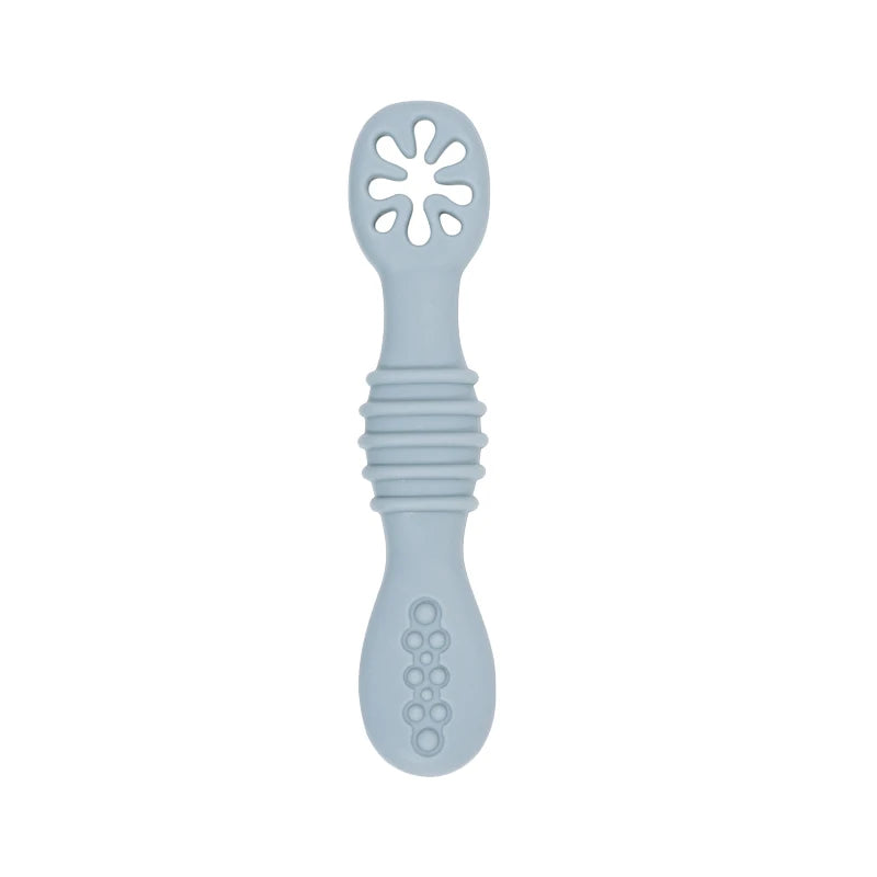 2PCS Baby Silicone Training Spoons | Kids Feeding Set