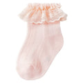 1 Pair Baby Girl Summer Ruffle Socks - Mesh Cotton Thin