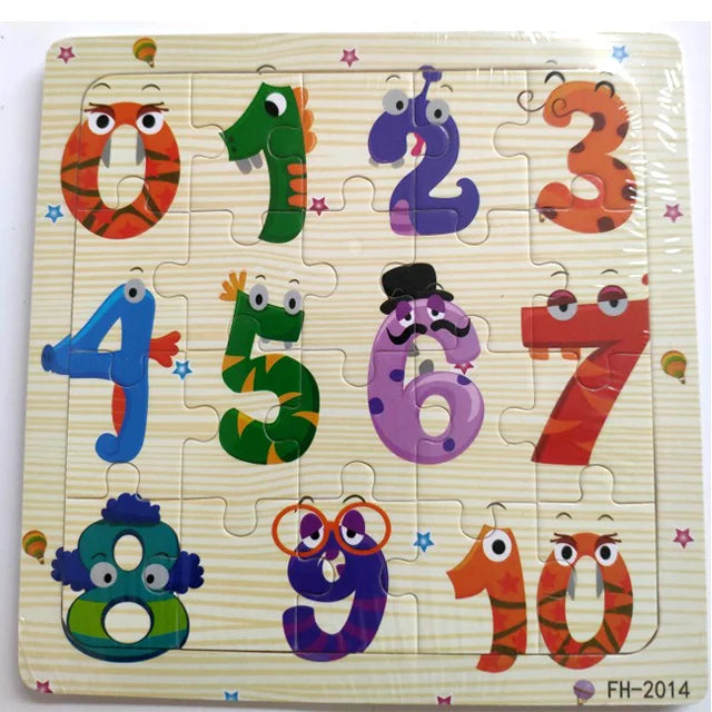20pc Wooden 3D Animal Vehicle Puzzle Toy for Kids Age 1-3