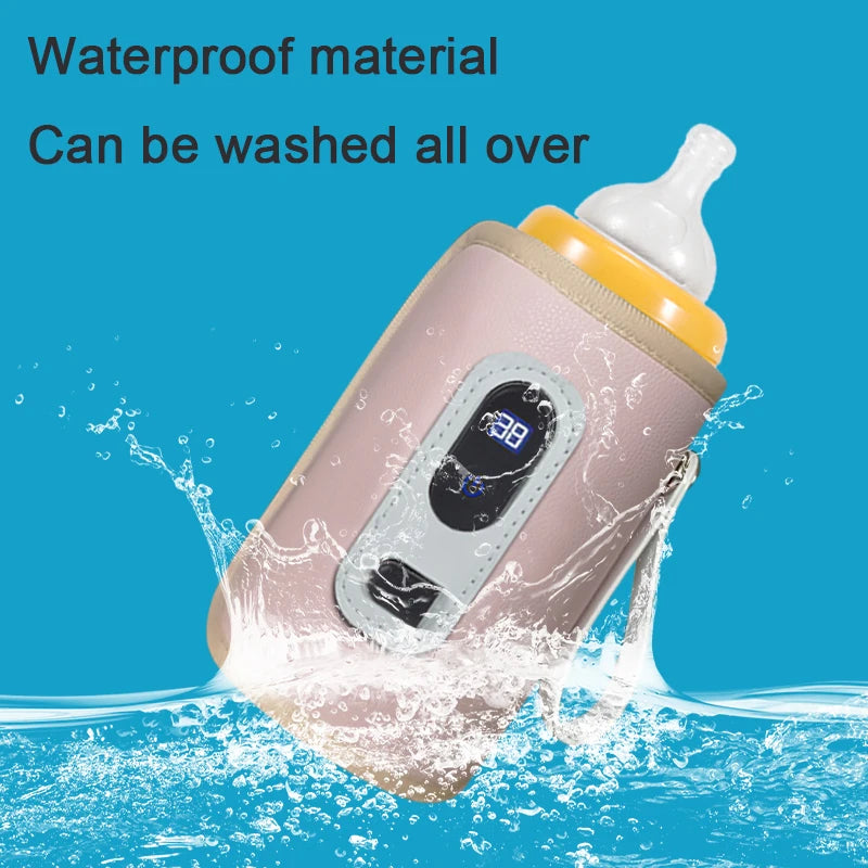 USB Baby Bottle Warmer with LCD – Portable Travel Sleeve