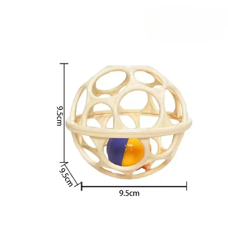Baby Soft Rattle Ball Toy - Sensory & Teething for 0-12M