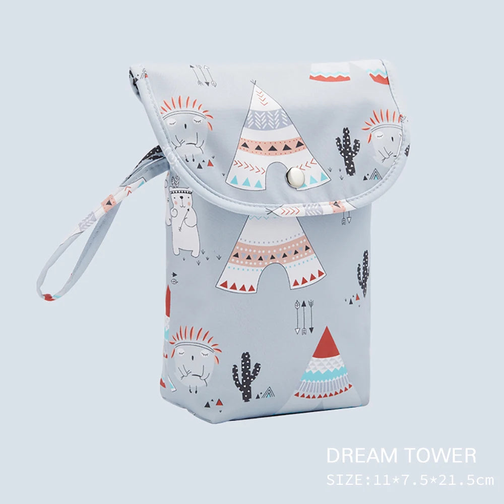 Reusable Waterproof Baby Diaper Bag Organizer for Wet/Dry