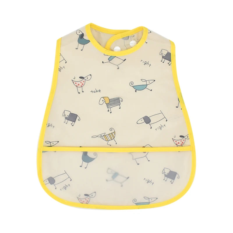 Cute Waterproof Baby Bib – Adjustable EVA Feeding Apron
