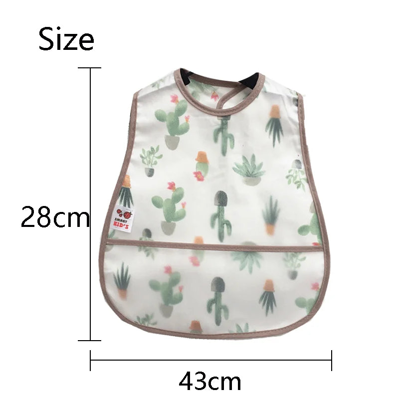 Cute Waterproof Baby Bib – Adjustable EVA Feeding Apron