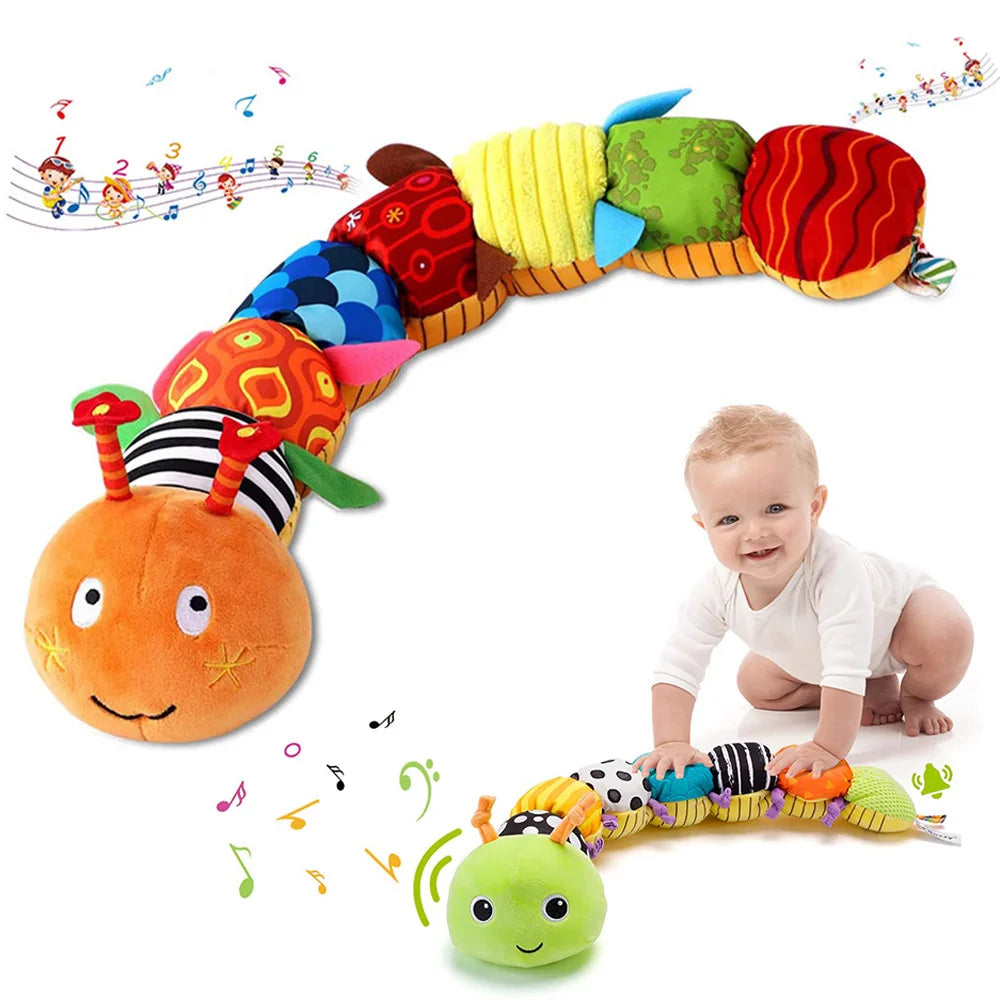 Baby Rattle Musical Caterpillar Plush Toy for Newborns & Toddlers