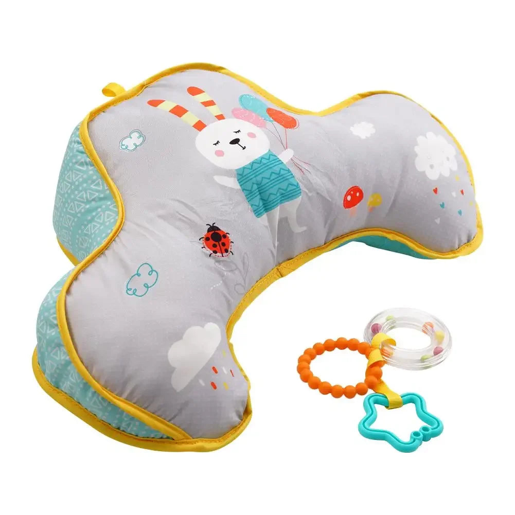 High Contrast Tummy Time Pillow – Double-Sided Baby Toy