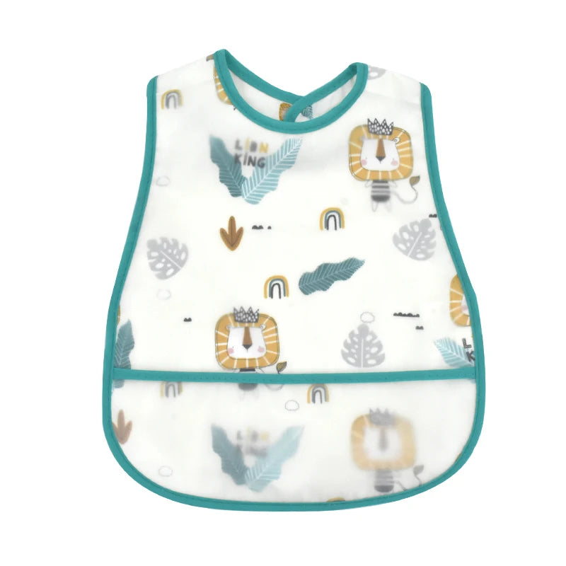 Cute Waterproof Baby Bib – Adjustable EVA Feeding Apron