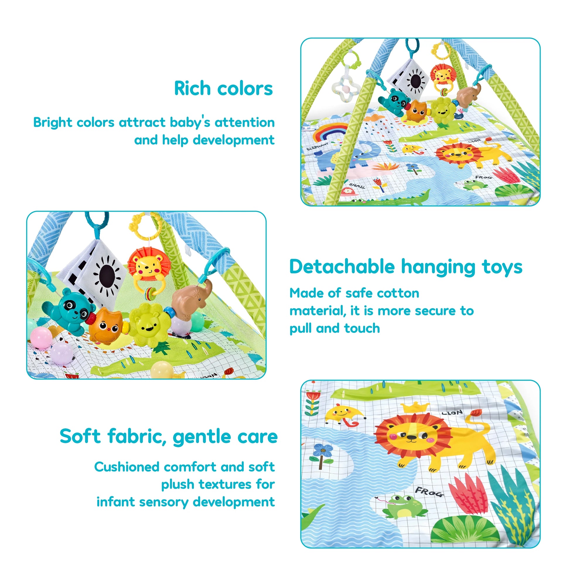 Baby Play Gym & Fitness Mat Fun & Developmental Play Space