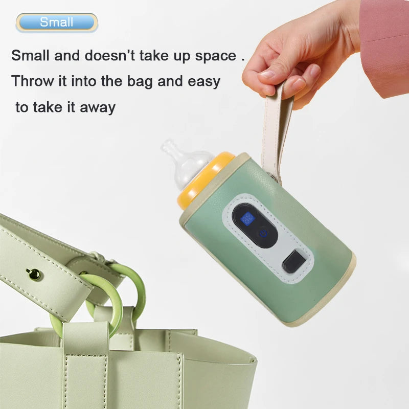 USB Baby Bottle Warmer with LCD – Portable Travel Sleeve
