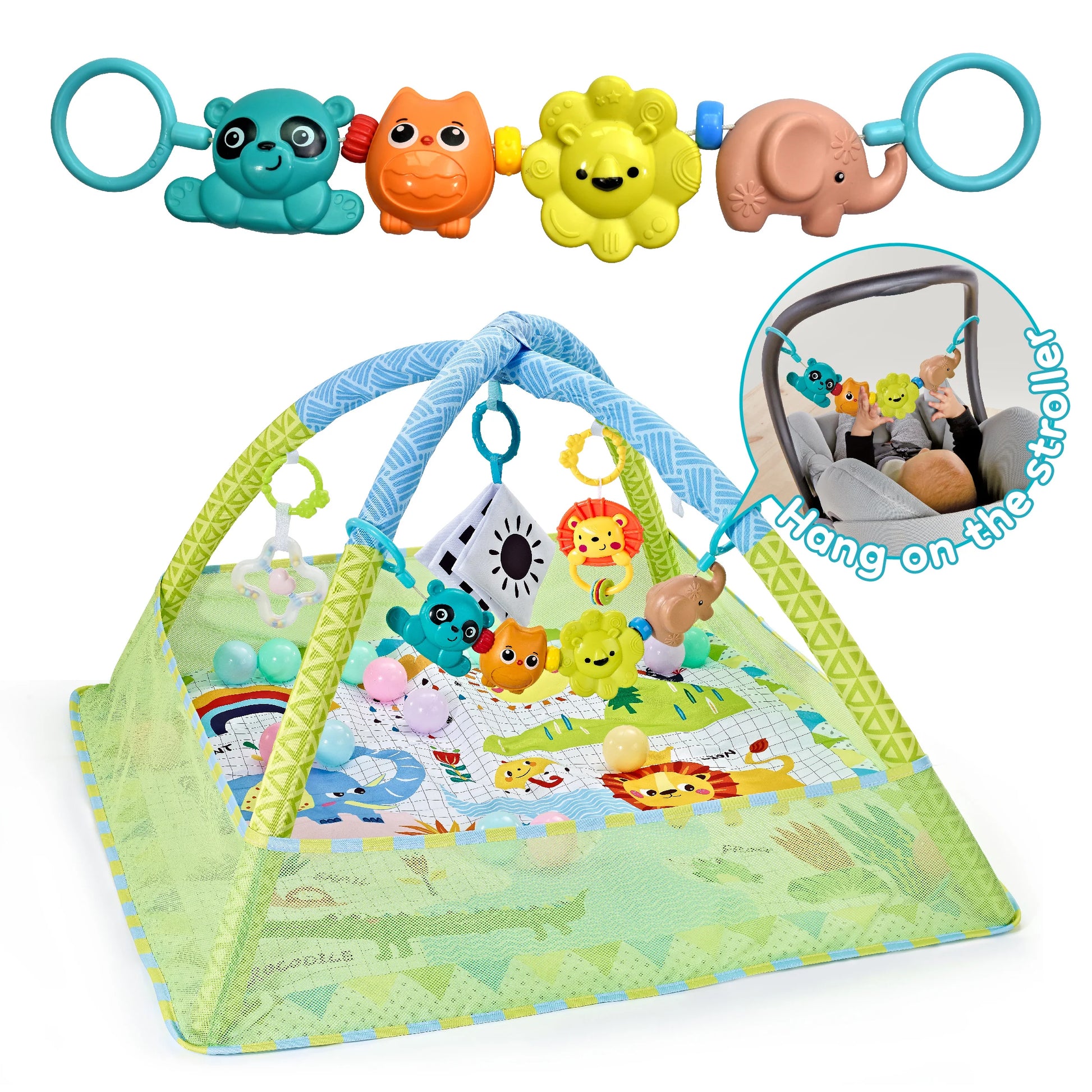 Baby Play Gym & Fitness Mat Fun & Developmental Play Space