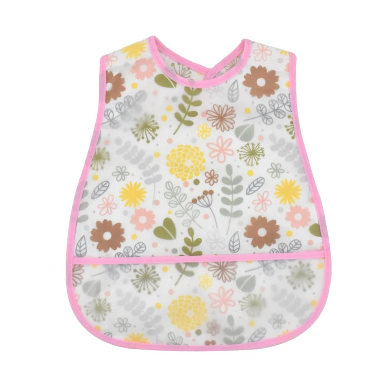 Cute Waterproof Baby Bib – Adjustable EVA Feeding Apron