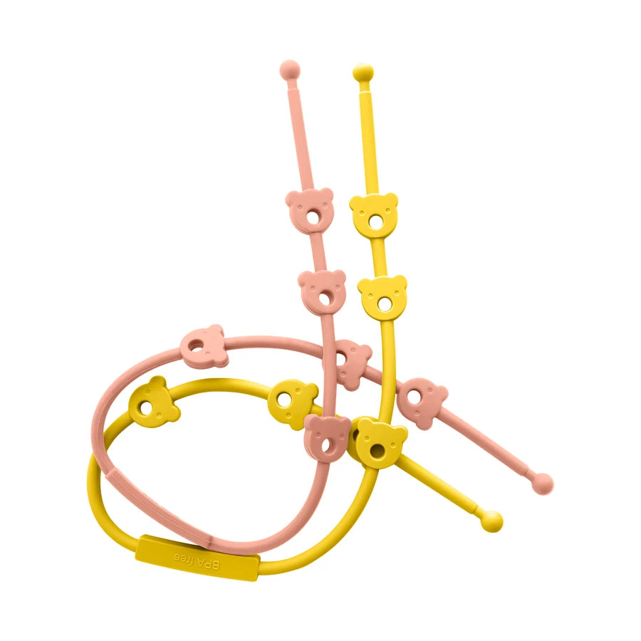 2PCS Baby Pacifier Clip | BPA-Free Silicone Teether Chain