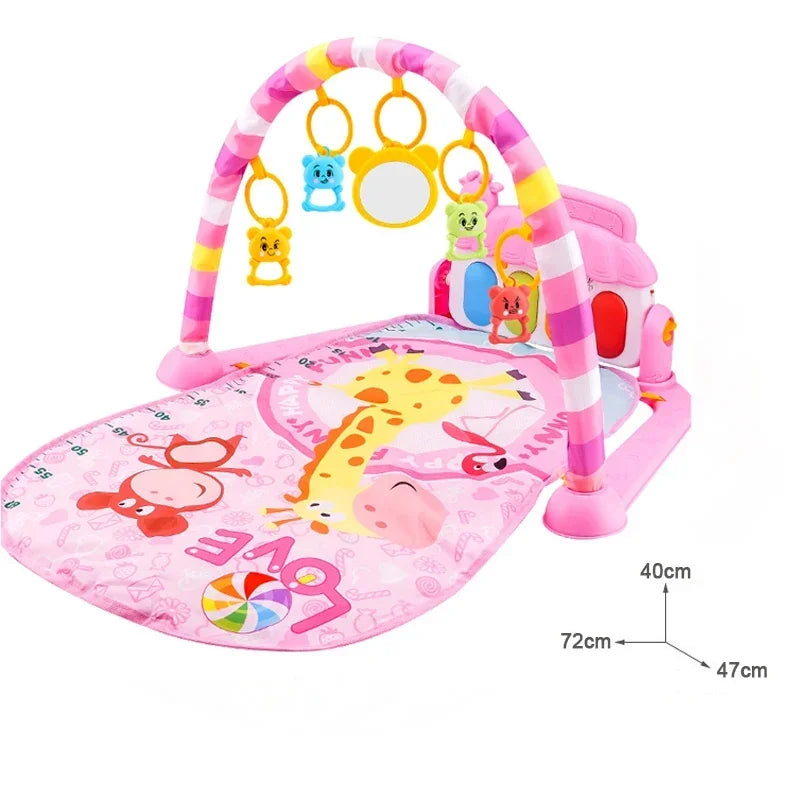 Baby Activity Gym & Piano Play Mat for 0-36 Months, Musical Toy