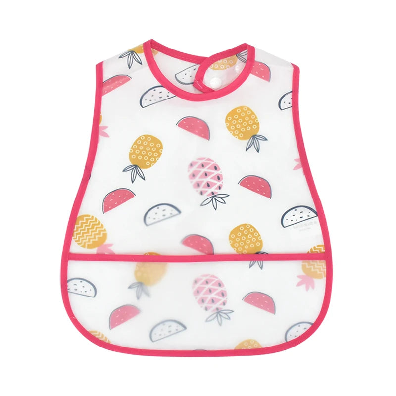 Cute Waterproof Baby Bib – Adjustable EVA Feeding Apron