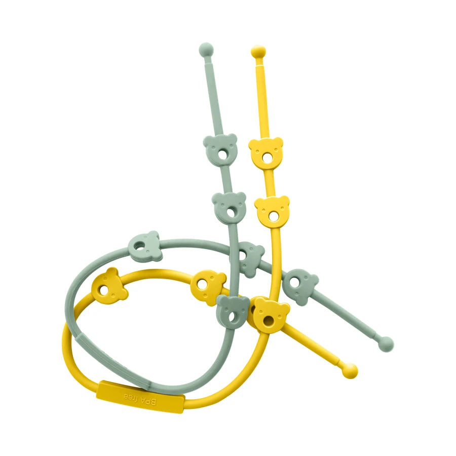 2PCS Baby Pacifier Clip | BPA-Free Silicone Teether Chain