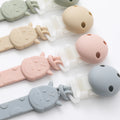 BPA-Free Silicone Pacifier Clips, One-Piece Design, Baby 3+