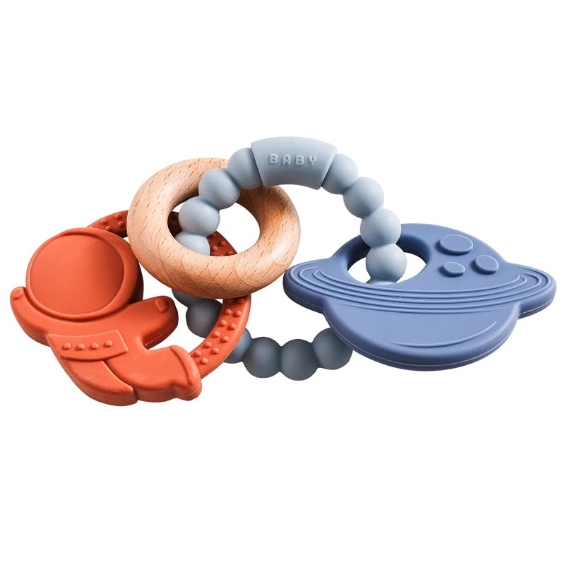 Silicone Teether, Food-Grade Baby Toy, Animal Soother