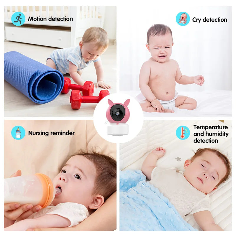 5" Smart WiFi Baby Monitor 1080P Audio/Video, Temp & Motion Alerts