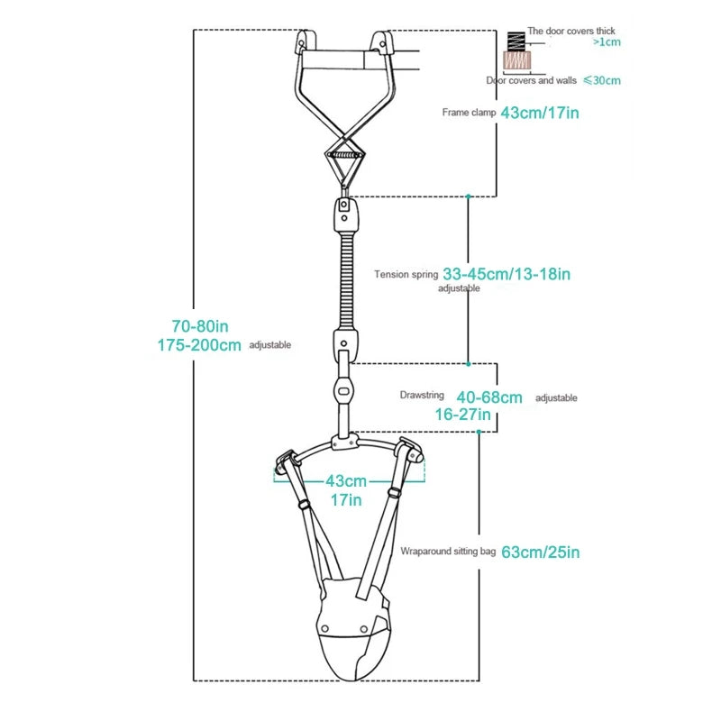 Infant Doorway Jumper: Adjustable Baby Swing Hammock Chair