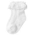 1 Pair Baby Girl Summer Ruffle Socks - Mesh Cotton Thin