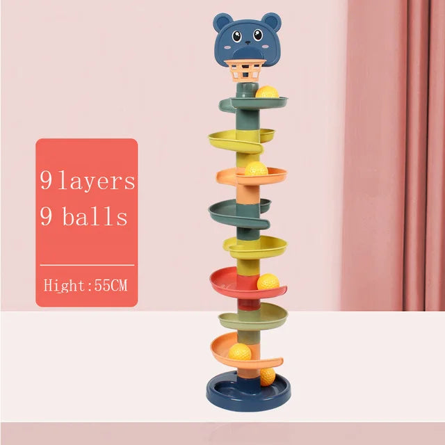 Rolling Ball Toy for Baby Development & Stacking