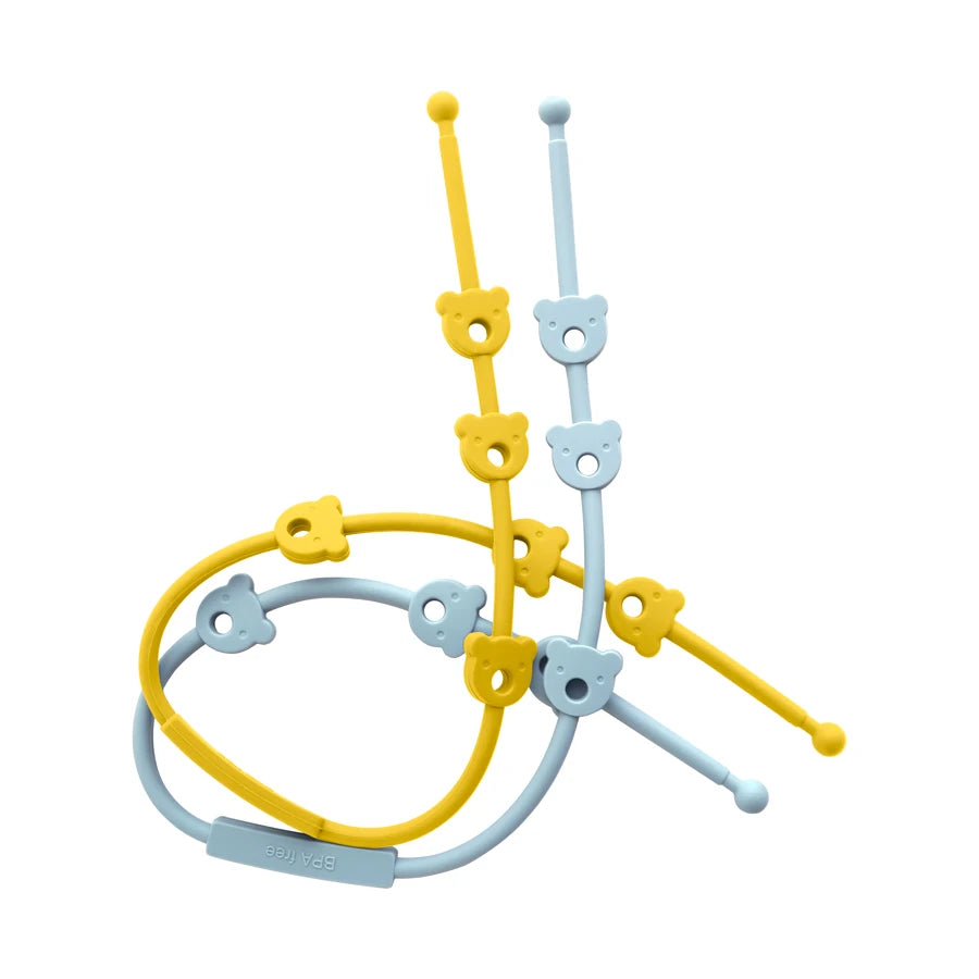 2PCS Baby Pacifier Clip | BPA-Free Silicone Teether Chain
