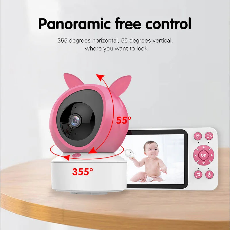 5" Smart WiFi Baby Monitor 1080P Audio/Video, Temp & Motion Alerts