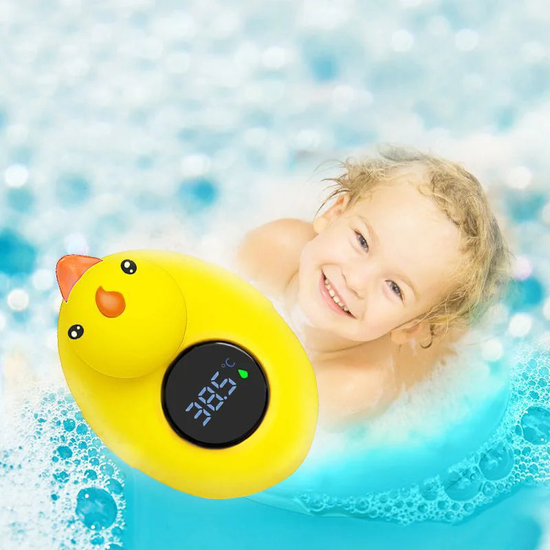 Little Yellow Duck Baby Bathtub Thermometer Waterproof Safe