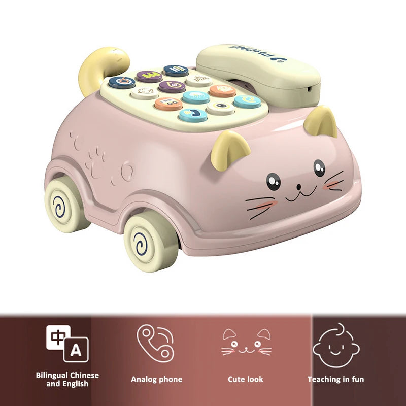 Montessori Baby Learning Toy: Piano, Lights, Music, Phone