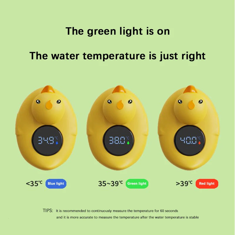 Little Yellow Duck Baby Bathtub Thermometer Waterproof Safe