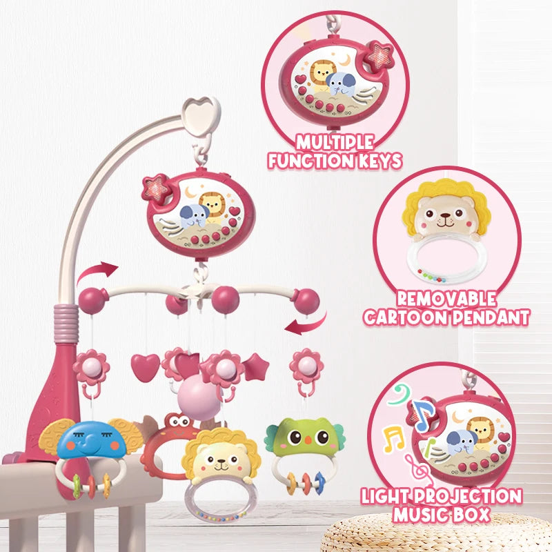 Baby Crib Rattles and Star Projection Toys (0-12 Months)