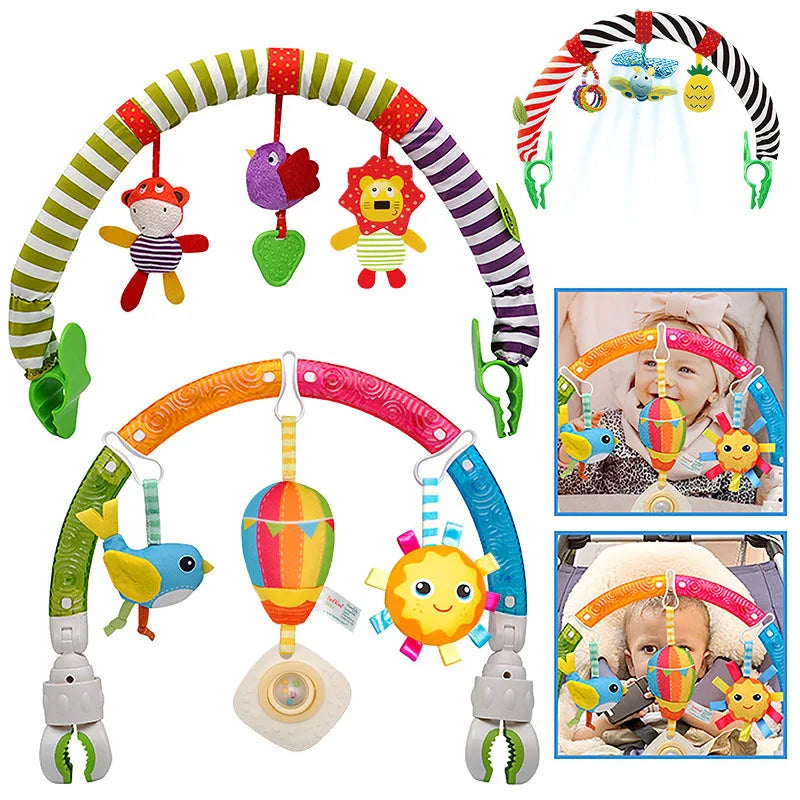 Infant Stroller Arch Toy Bar, Adjustable Sensory Play for Newborns