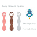 2PCS Baby Silicone Training Spoons | Kids Feeding Set