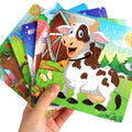 20pc Wooden 3D Animal Vehicle Puzzle Toy for Kids Age 1-3